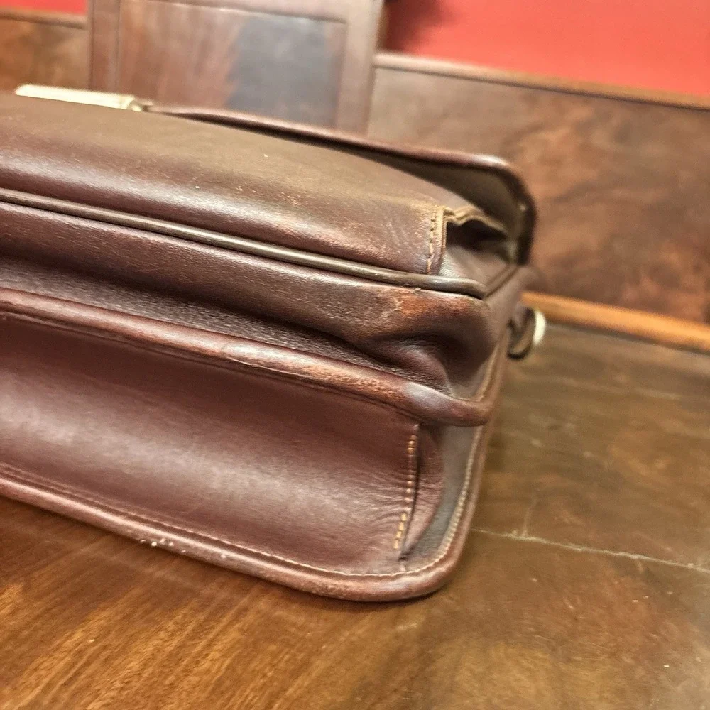 Vintage‎ Hartmann Belting Leather Briefcase Brown Attache Case Combo Lock